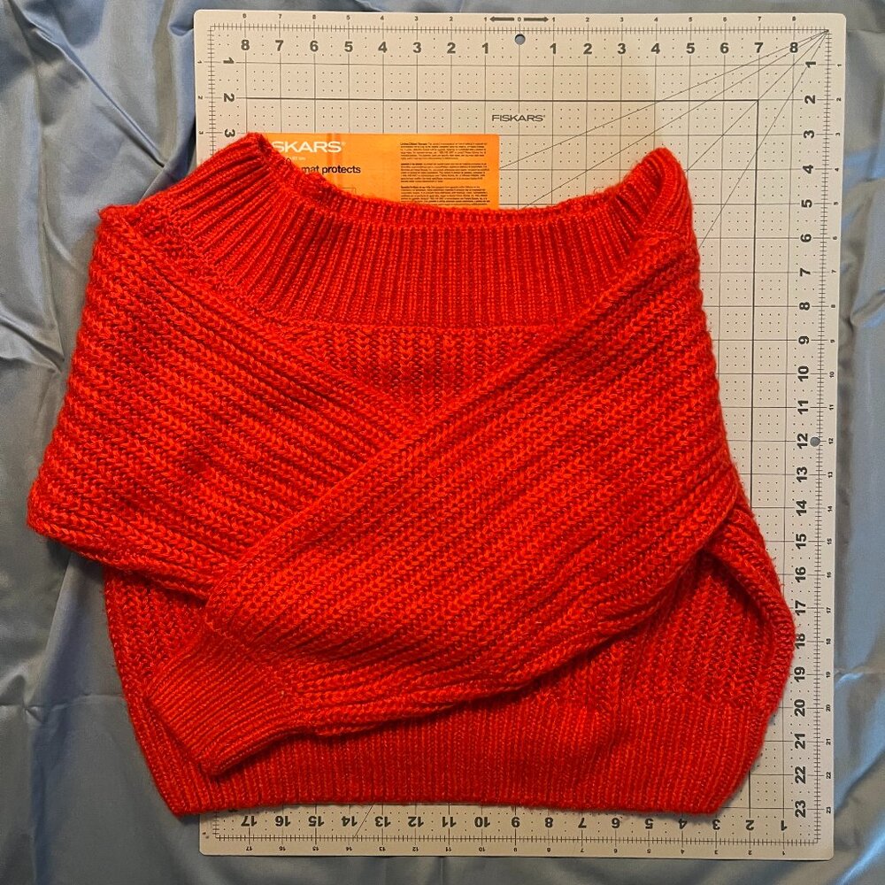 H&M Off-the-Shoulder Red Sweater